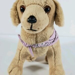 American Girl Purple and Tan Plush Dog Toy